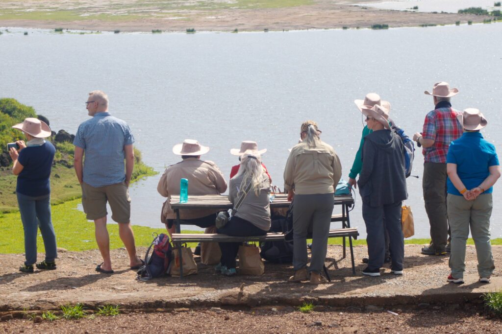 Guests taking in the view on a Mbutu safari